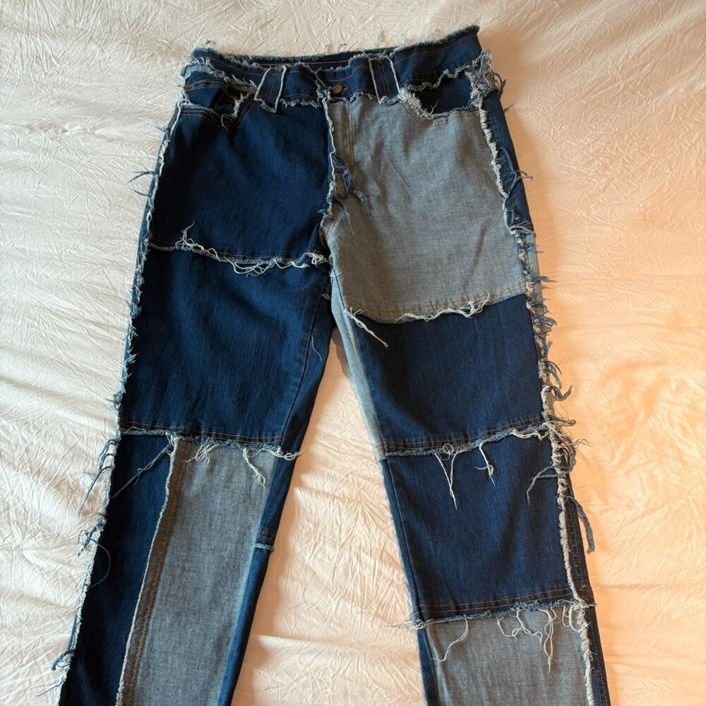 Patchwork Denim Jeans